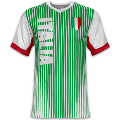 Custom Italy Soccer Jersey – Green White Red Edition – Pro Look – Personalized Name and Number