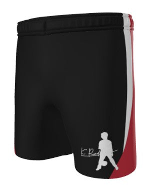 Custom Rimpage Black, Red and White Basketball Uniform
