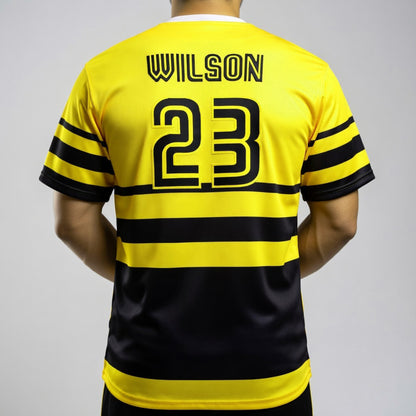 Jackets Color‑Pop Baseball Jersey – Yellow / Black / White – Custom Team Options